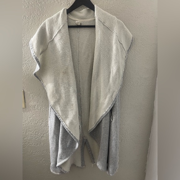 We The Free Sweaters - We The Free Women’s Cream / Gray Open Front Cotton Cardigan Size XS‎